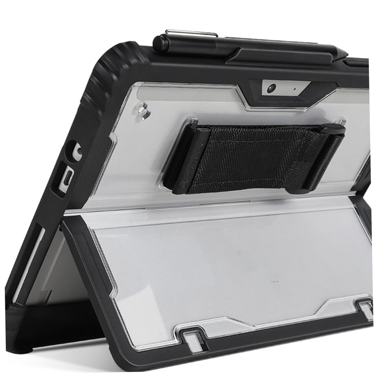 jojofuny Custodia Protettiva Per Tablet Tracolla Cover in Plastica Per Tablet Protezione Anti-caduta Trasparente Supporto Per Penna Incluso