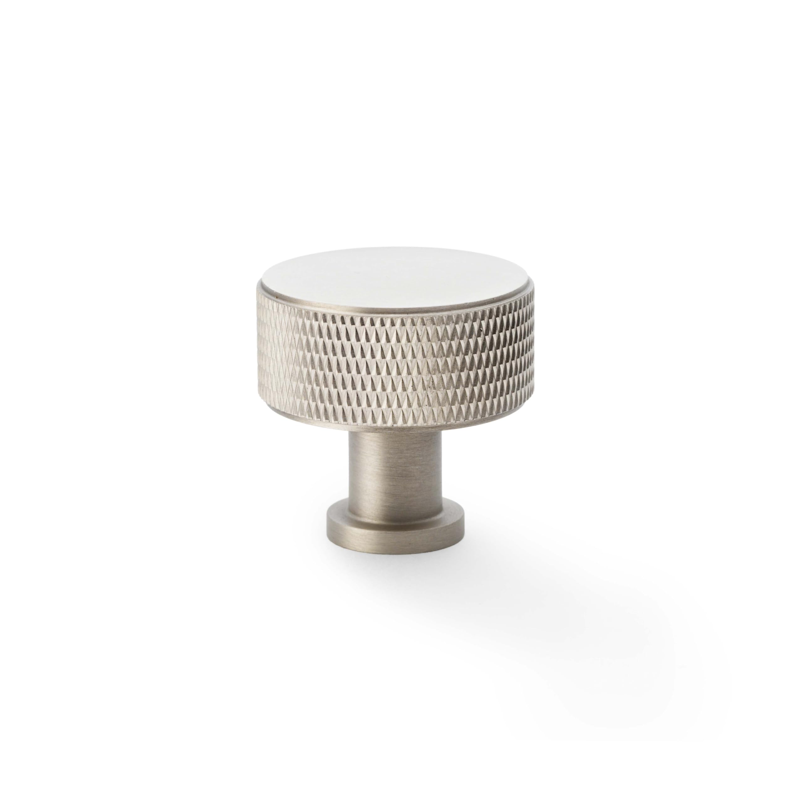  - 35mm Satin Nickel Textured Knurled Cabinet Knob Grey Cupboard Door Drawer Pull Wardrobe Furniture Replacement
