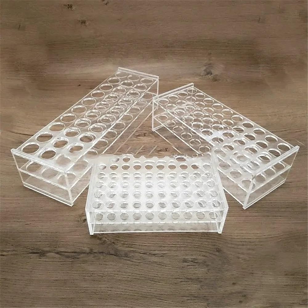 Verrerie et matériel de laboratoire 1 support de tubes en verre organique transparent, support de rangement for tubes à centrifuger, taille du trou: 13/16/19/21/26/31mm, consommable de laboratoire(31m