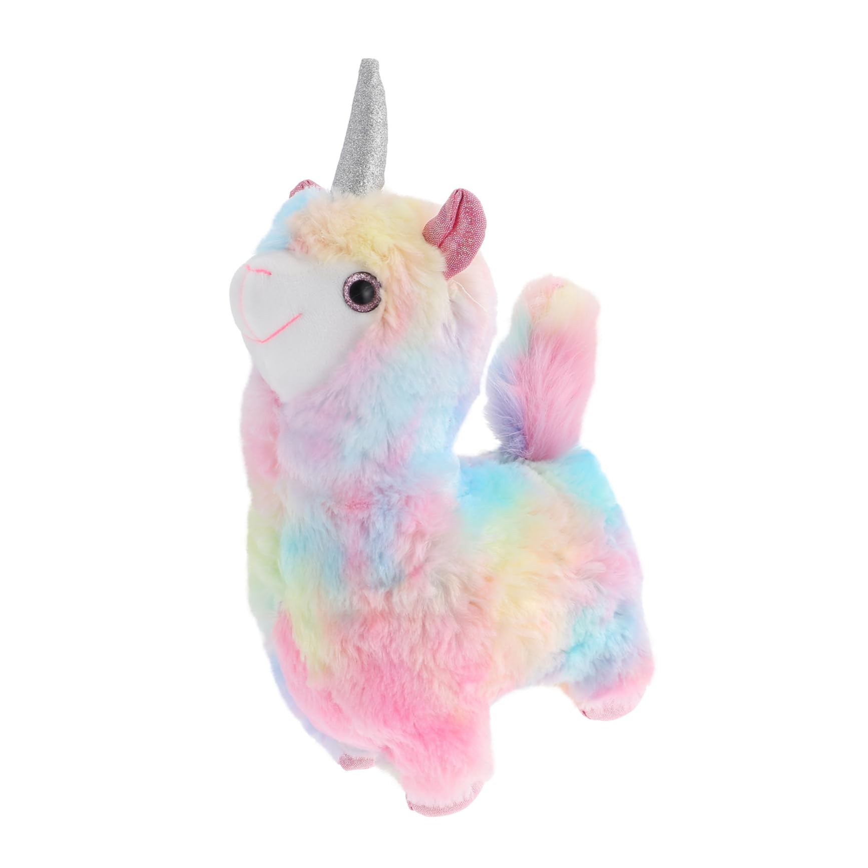 SAFIGLEPlush Doll Rainbow Alpaca Plush Toy Cuddle Stuffed Toy Plushie Soft Toys Soft Alpaca Plush Toy Plushes Plush Figure Toys Alpaca Design Plush Toy Child Decorations Animal Pp Cotton
