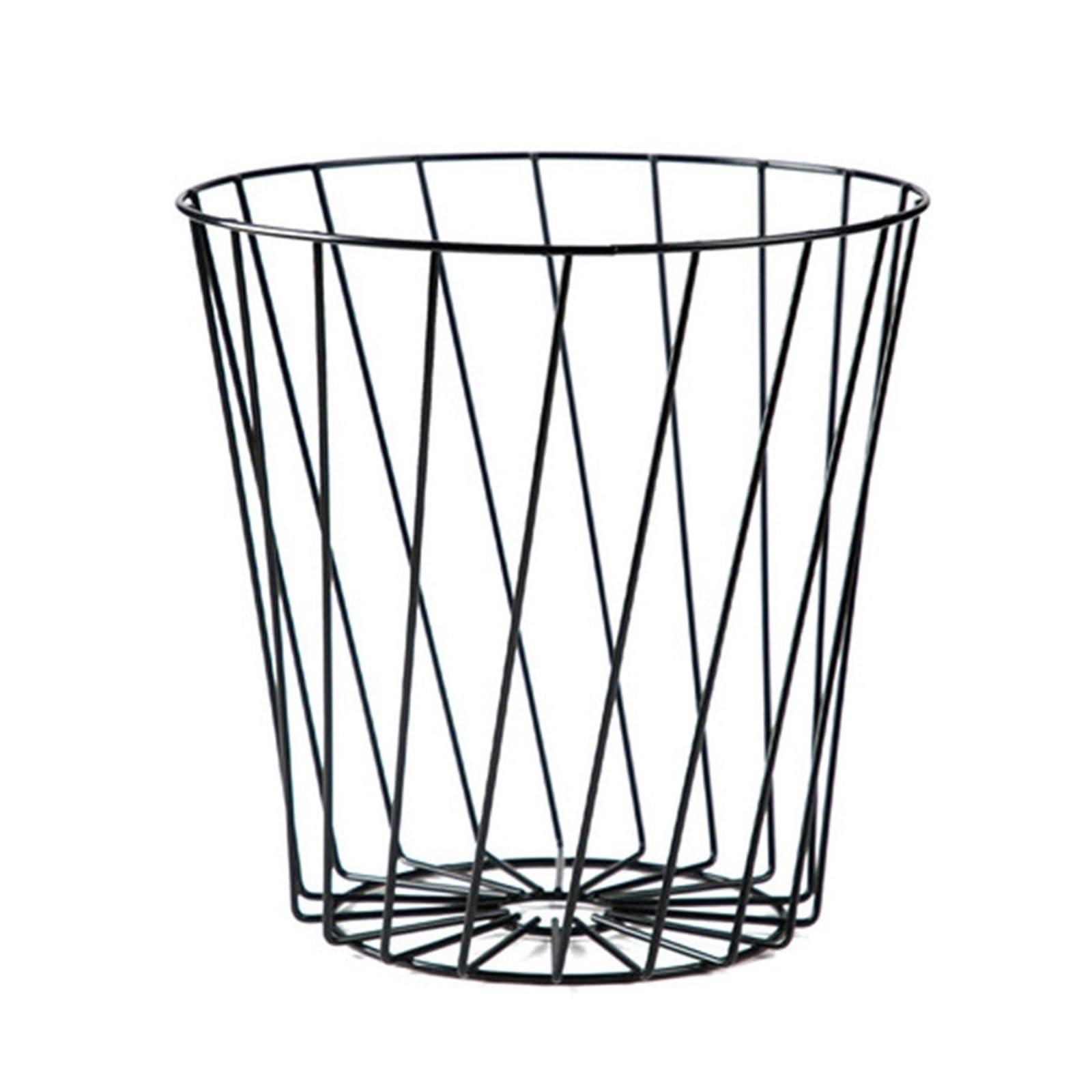 Trash and Recycling Bin Large Garbage Cans Home Hollow Office Paper Basket Bedroom Metal Garbage Cans Toilet Iron