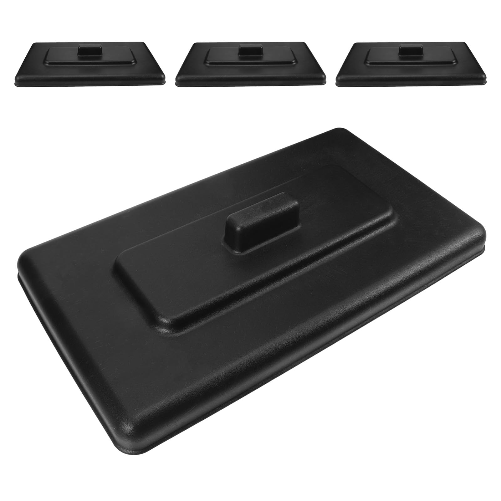 Couvercle de Protection pour Crème Glacée 4 Pcs en Plastique Noir