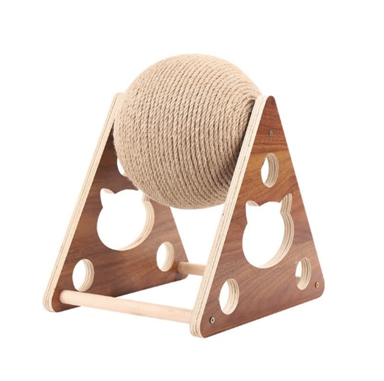 Griffoir pour chat en bois artisanat durable et sisal naturel Taille M