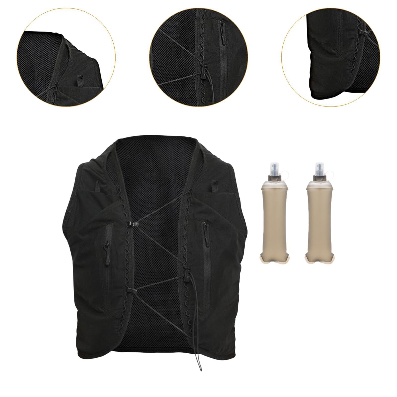Vest Gilet D'Hydratation pour Homme Femme Sac à Dos Course Capacité 12l Polyester Rangement Pratique Conçu pour Course Trail Vélo Randonnée