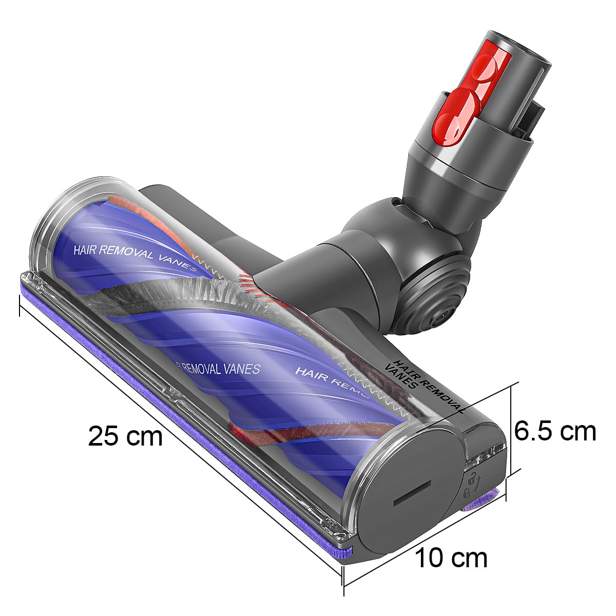 Motorbar Bodenbürste Kompatibel mit Dyson V8 V10 V11 V15 Staubsauger, Anti-Verwicklungs Bürste Gut für Glatte Hartböden und Teppiche