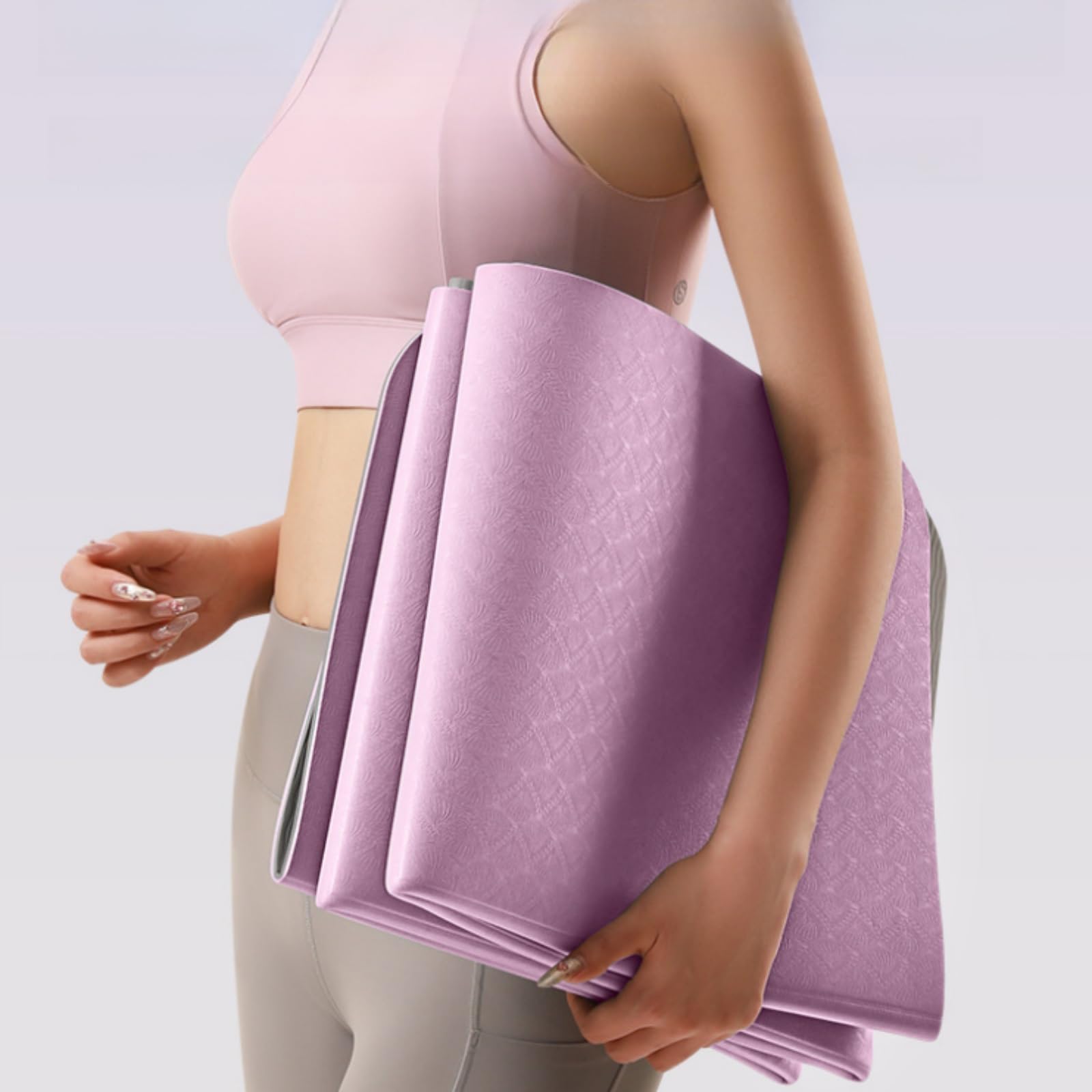 Pieghevole Tappetino Yoga Versatile Ecologico In Elastomero Termoplastico Per Antiscivolo for Pilates Palestra Meditazione Donne/Uomini Interno/Esterno