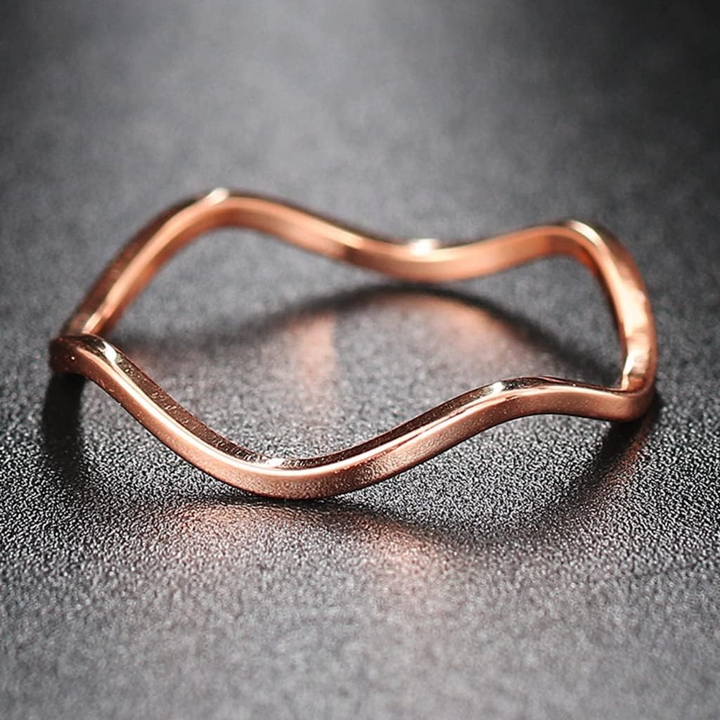 Jude Jewelers 2mm Stainless Steel Waved Shape Stackable Anniversary Wedding Band Promise Ring - Image 3