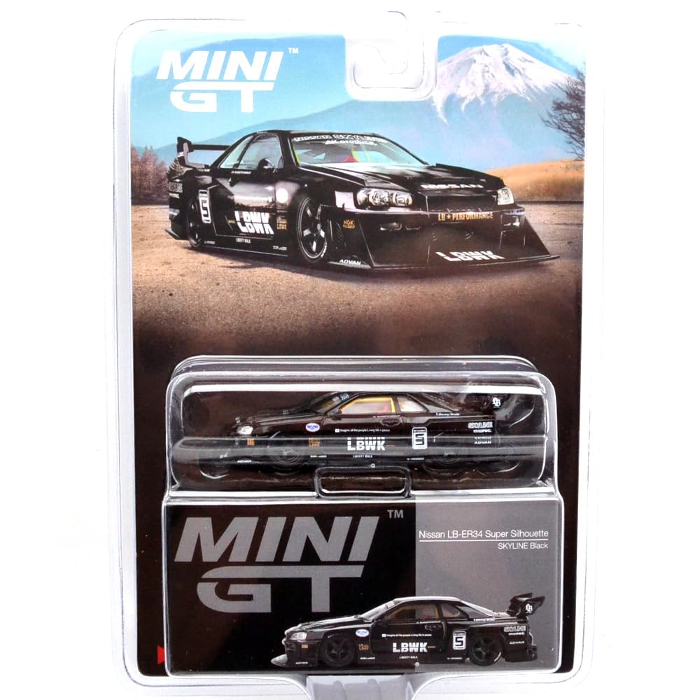 Amazon.co.jp: MINI GT 1:64スケール NISSAN LB-ER34 SUPER SILHOUETTE