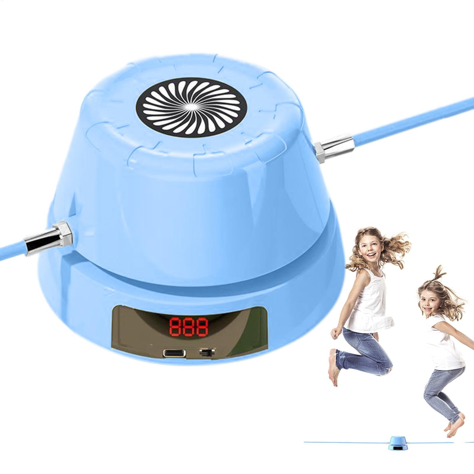 Automatic Jump Rope Machine,Smart LED Rope Skipping Machine Rechargeable | Automatic Person Interaction Skipping Rope Jumping Rope Machine for Gym Party Home