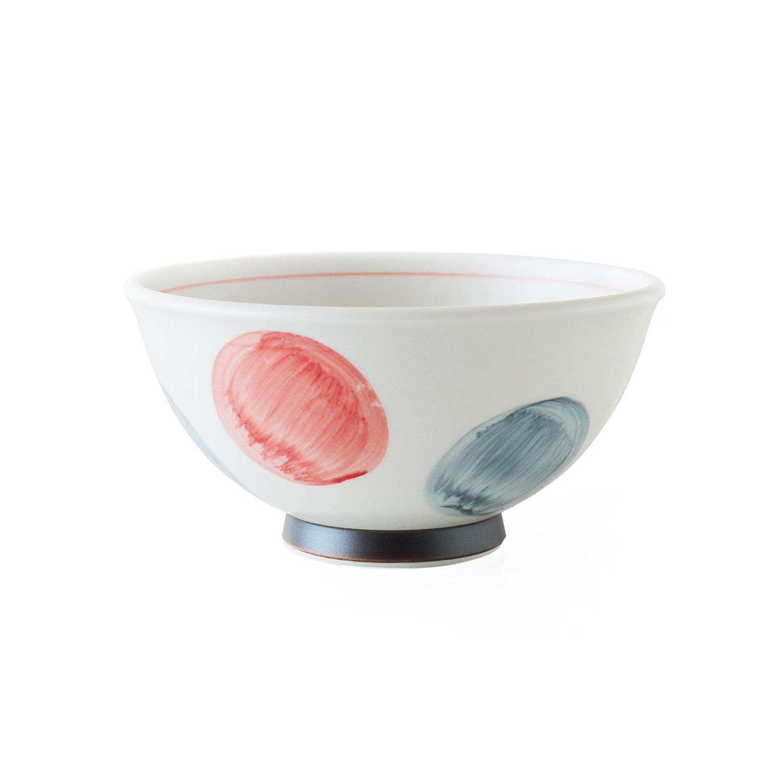 Amazon｜CtoC JAPAN Select 一人暮らし 食器 茶碗 手描丸紋 レッド