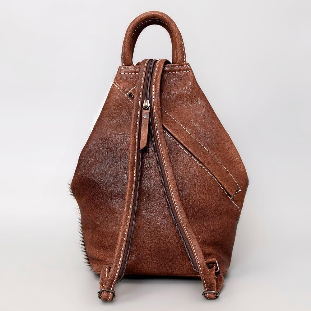 American Darling Backpack Hand Tooled Hair on Leather Western Women Bag | for Laptop School Purse Travel