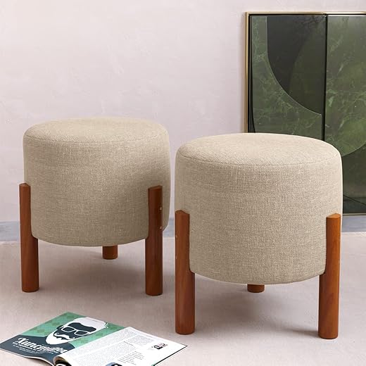 Kit 2 Puff Decorativo Redondo