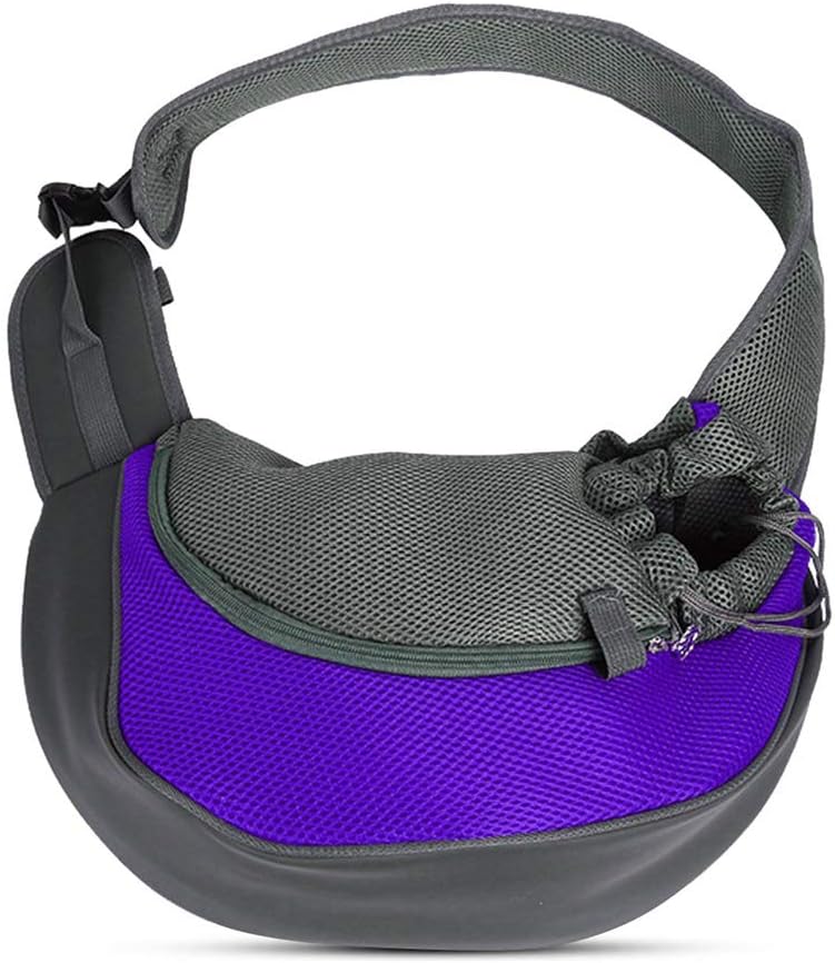 PETEMOO Pet Sling Carrier Bag, Hand-Free Dog Cat Outdoor Travel Shoulder Bag with Adjustable Strap& Zipper