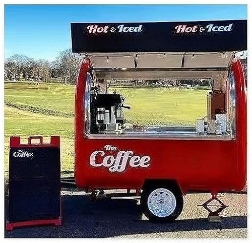 Miniature Mobile Food Truck – Compact Coffee Trailer with Italian Espresso Setup, Gelato Display and Handcrafted Snack Service for Boutique Events
