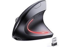 Ergonomic Rechargeable Wireless Mouse Compatible Bluetooth and 2.4G Modes