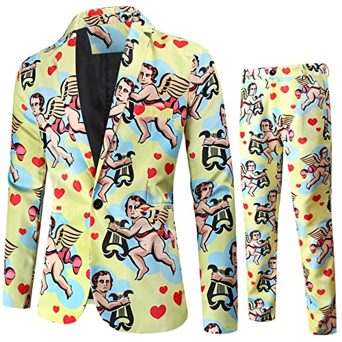 wjiNFDFG Anzug Herren Sportlich Elegant Herrenmode zweiteiliges Set...