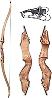 Toparchery 60" Right Hand Recurve Bow - Wooden Takedown Adult Bow for Hunting & Target Practice, 30-50 lbs Draw