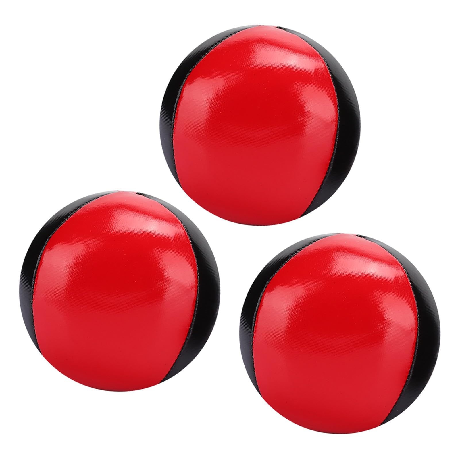 Set di 3 palline da giocoleria professionali per artisti, in pelle PU di alta qualità, leggere, durevoli, resistenti agli strappi, per principianti, bambini e adulti, dimensioni 6,3 cm