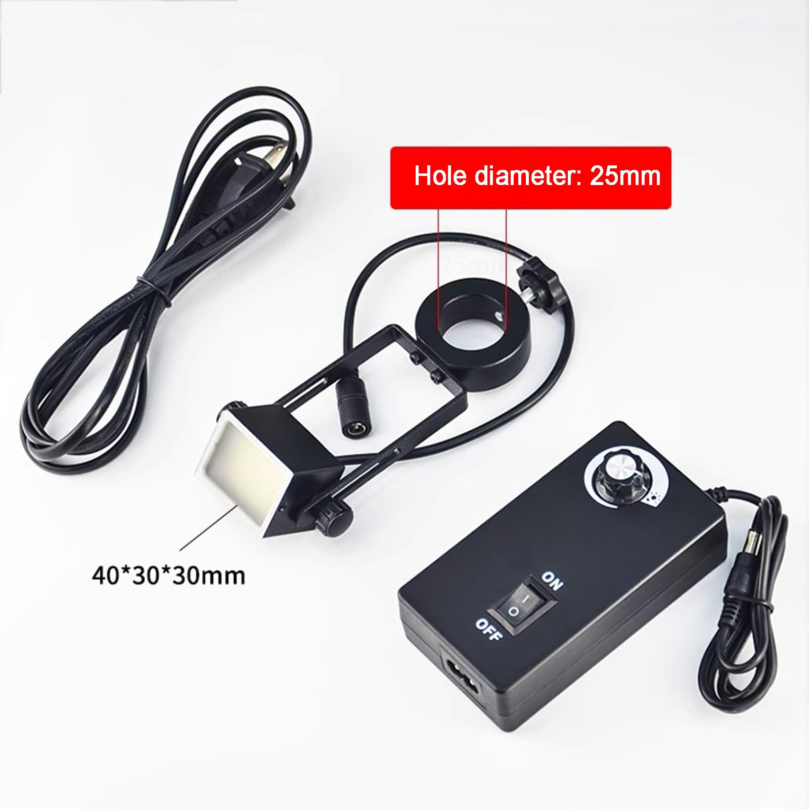 Fuente De Luz para Microscopio, Lámpara Iluminadora para Cámara Industrial, Brillo Ajustable, con 60 LED, Antideslumbrante, Herramientas De Reparación para Soldadura De Microscopio