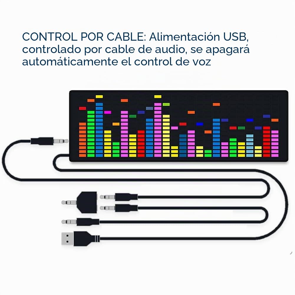 Indicador LED de Espectro de música, analizador de indicador de medidor VU, Luces de Ritmo de conexión de Audio, Pantalla de Nivel de Audio RGB, Tablero de amplificación de Amplificador, dispositi