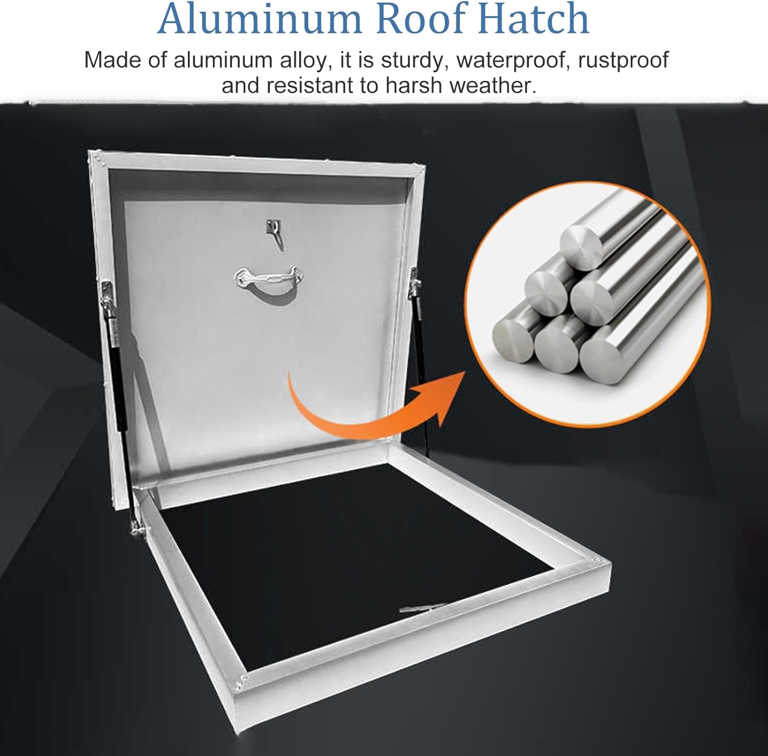 Heavy Duty Roof Hatch 20x20in | Weatherproof Skylight | Anti-Theft Security Access Door | Durable Roof Maintenance Cover | Multiple (18x18 to 40x40)