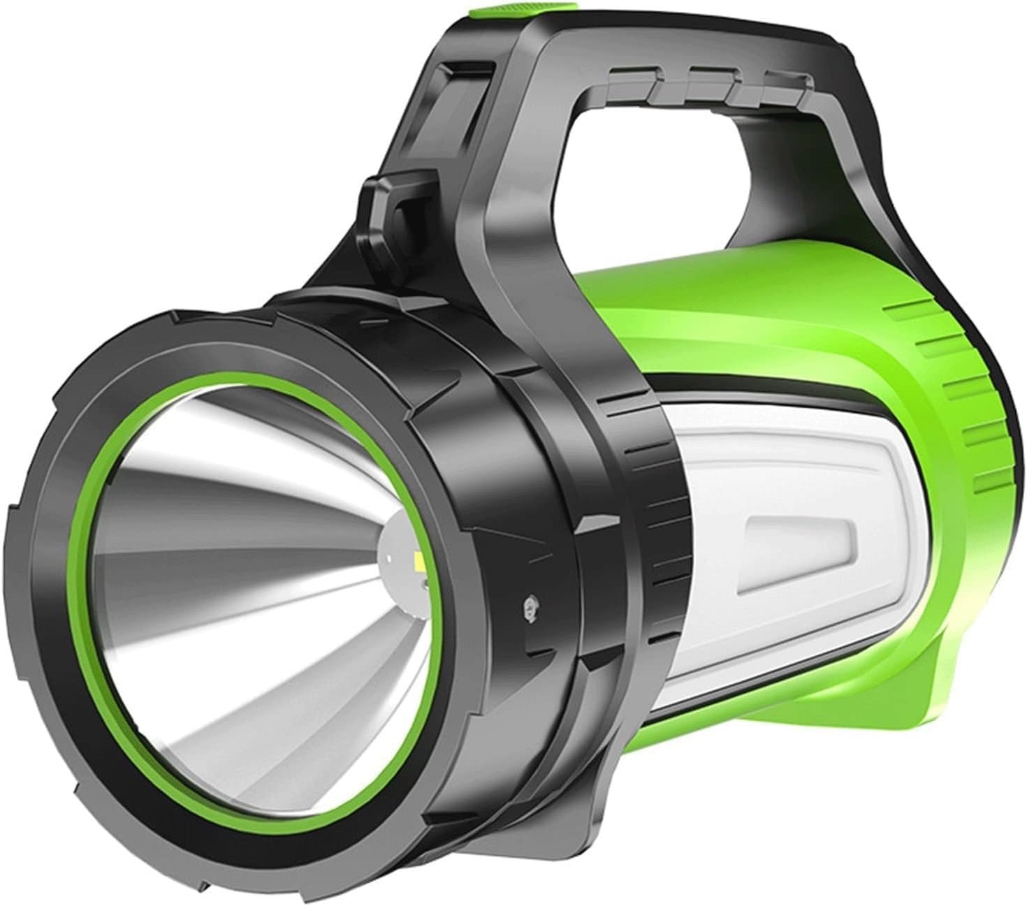 QFGVMXBWKZH LED Emergency Handheld Flashlight, Water Resistant Torch with Dual COB Side Lights, 3-Level Light Adjustable Flashlight for Hurricane, Camping
