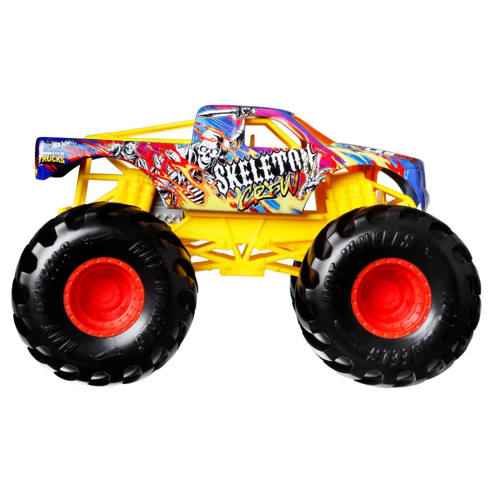 Hot Wheels Big Monster Truck Car Scale 1:24 - Assorted Models, Yellow - Image 3
