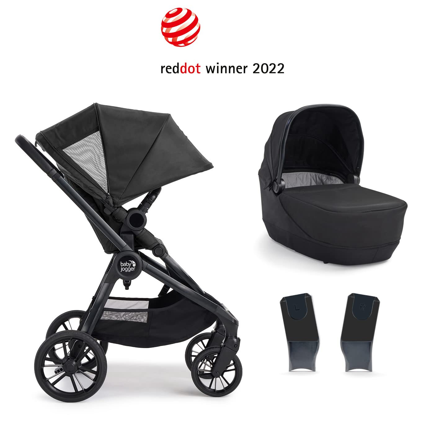 BABY JOGGER City Sights carrozzina passeggino due in uno seduta reversibile compatto leggero 22 kg Rich Black