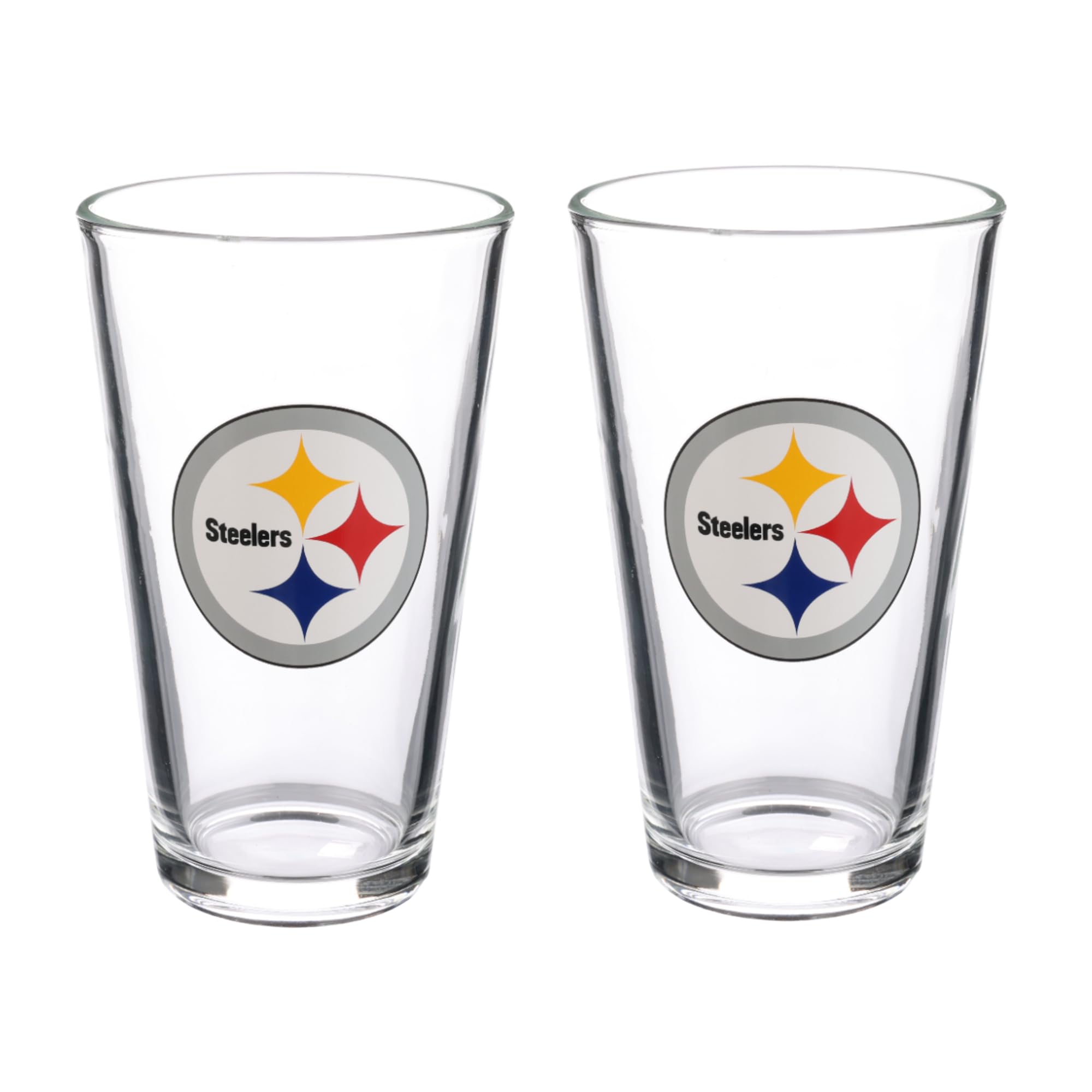 The Memory Company Officially Licensed 2-Pack Glass Beer Pint, Pittsburgh Steelers