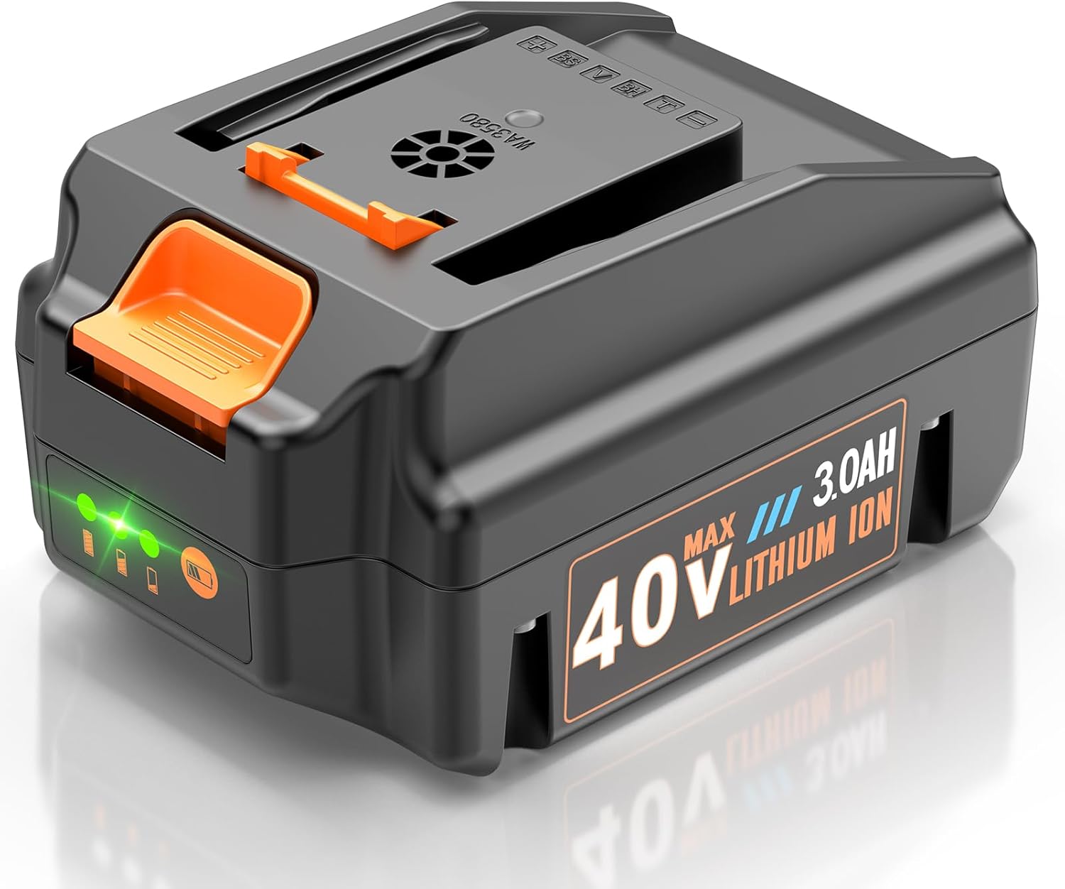 ARyee 40V 3.0Ah WA3580 Replacement for Worx 40V Battery Compatible with Worx 40 Volt Tools WG180 WG280 WG380 WG580 (Not Fit for 2x20V Tools)