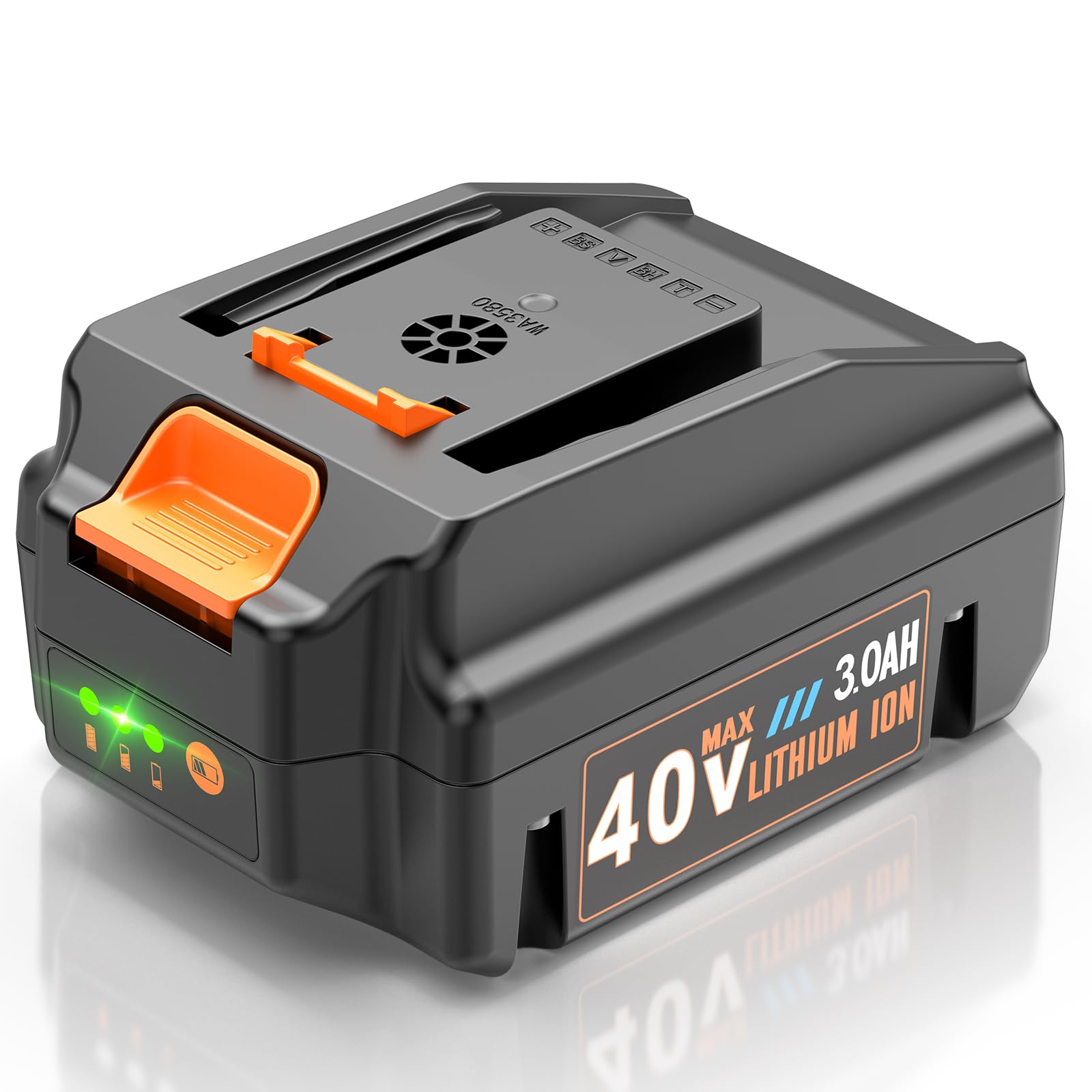 Fancy Buying 40V 3.0Ah Battery for Worx 40V Battery WA3580 Compatible with Worx WG180 WG280 WG380 WG580（Not Fit for 2x20V Tool）