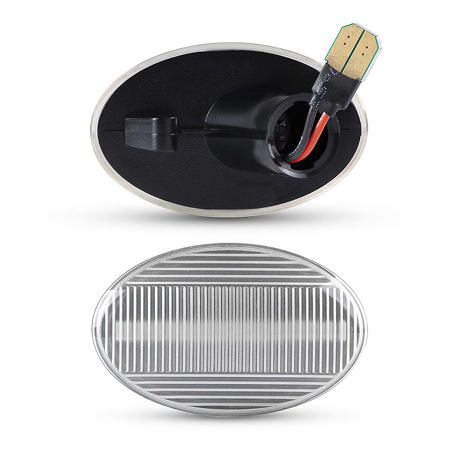 2 szt. Dynamiczny bursztynowy znacznik boczny kierunkowskaz sekwencyjny migacz, dla opla, Meriva A Corsa CB Astra F Combo C Tirgra A Światło kierunkowskazu samochodowego(Dynamic Clear Case)