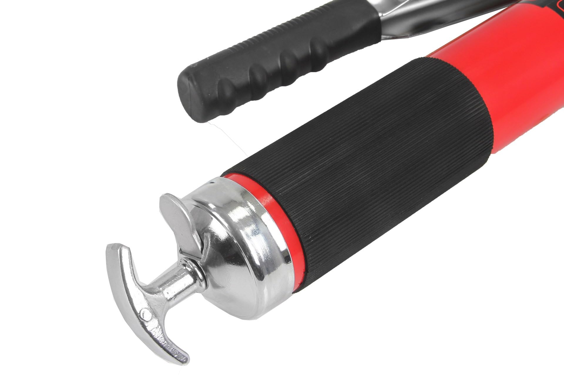 Ingrassatore Manuale con Ingranaggio | da 600 ml | Tubo Flessibile | Tubo Rigido | 4 Punte Universali