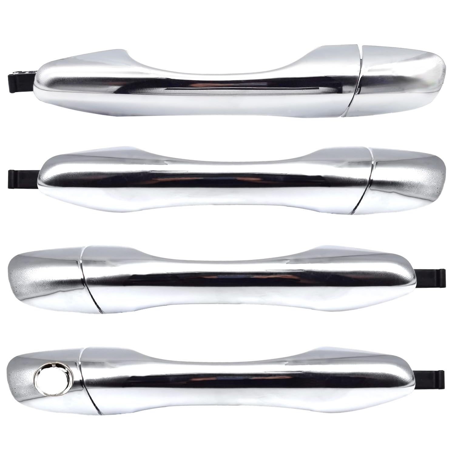 Lcyolada Set of 4 Chrome Exterior Door Handles w/Cover for Kia Sorento 2016-2020, Replaces 82651C5010 82651-C5010 83652-C5010 - wo/Smart Key Entry