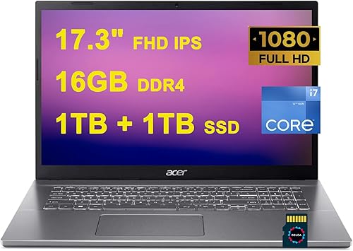 acer Laptop Aspire 5 Business  FHD IPS ComfyView de 17.3 pulgadas  Procesador Intel 10-Core i7-1255U  16GB DDR4 1TB+1TB SSD  Gráfico Intel Iris Xe disponible en Yaxa Colombia