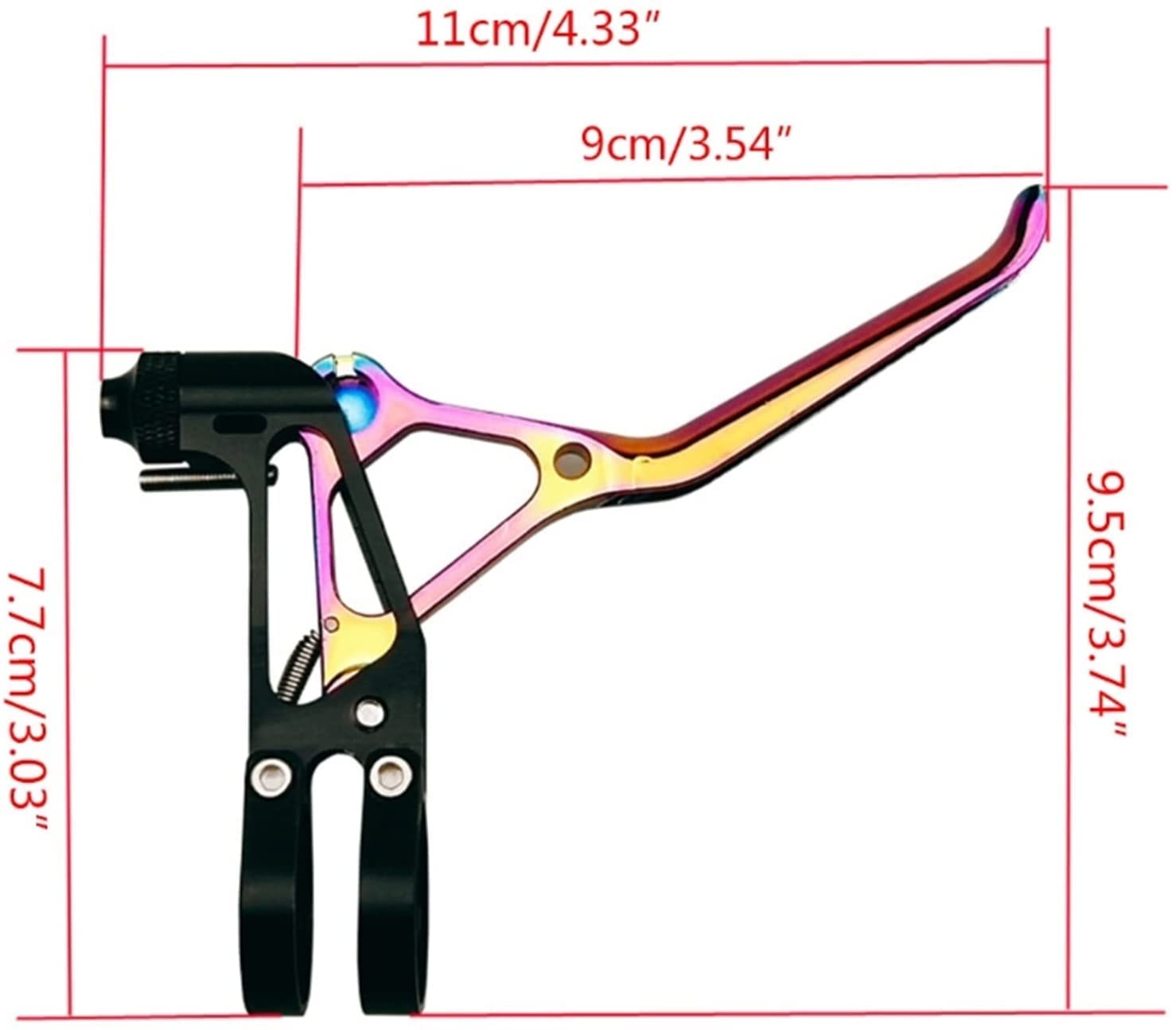 Leve freno per bici da strada pieghevoli in lega di alluminio leggera Leve freno per bici 1 paio Set di leve freno a mano per bicicletta MTB Set di leve freno a V per bicicletta Leve cambio (Color :
