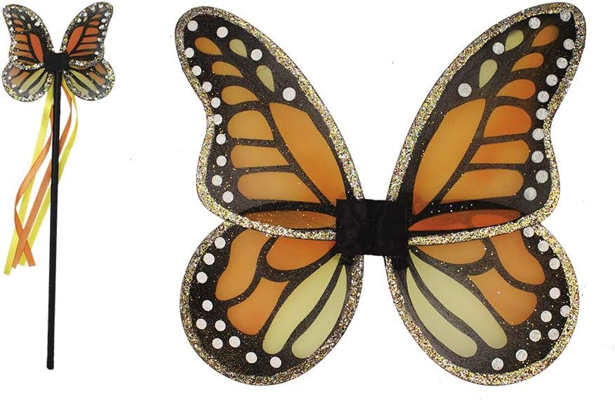 Great Pretenders- Monarch Wings & Wand Hats, Masks & Party Accessories, Multicolor (16750)