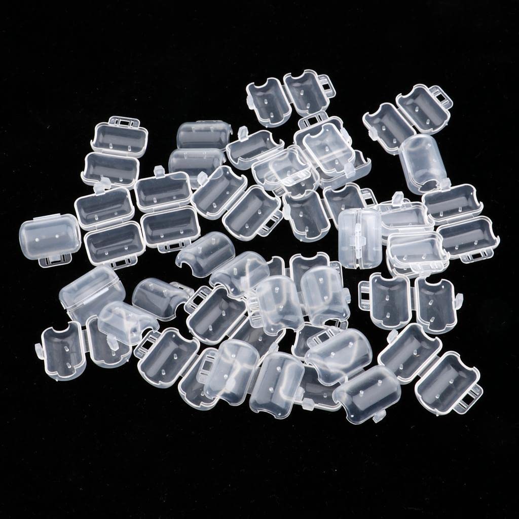 Baoblaze 30pcs Calamar Jig de Gancho Camarones Pesca Jigs Señuelos Cubiertas Gorras de Seguridad, S