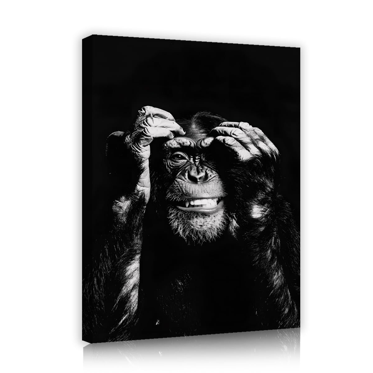Via Vela Gravures en noir et blanc sur toile Peinture d’animaux modernes Affiches artistiques de la faune Peinture murale unique pour l’espace de travail Décoration de la salle d’étude 45x60cm