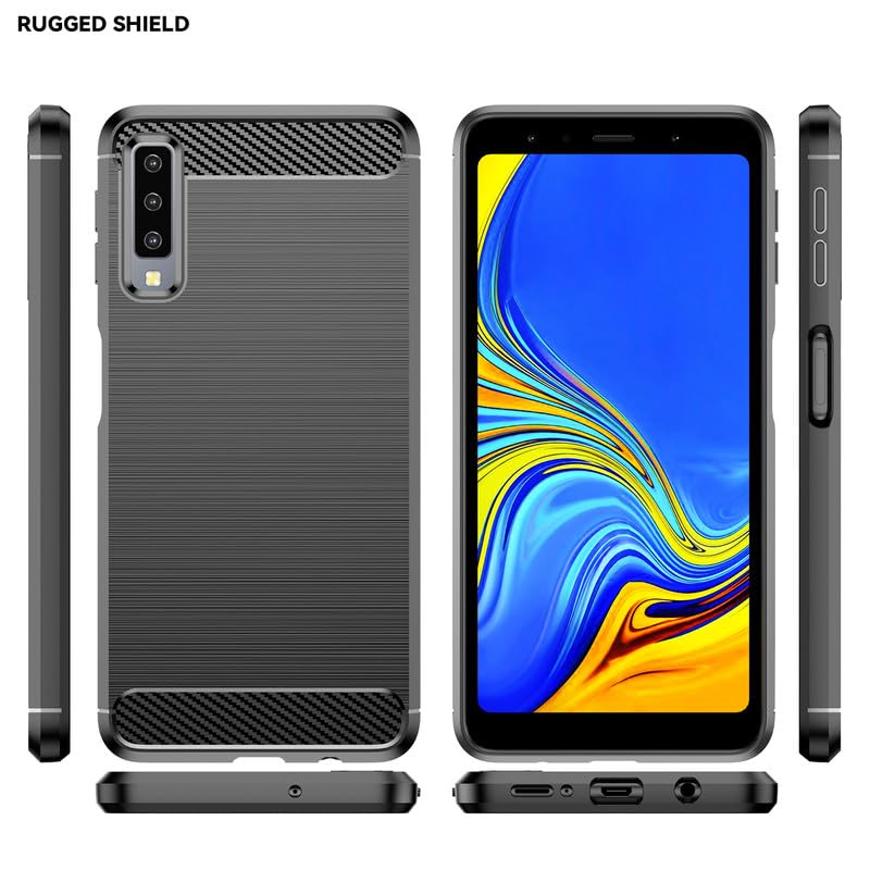 Image of Hybrid Carbon Fiber Back Case for Samsung Galaxy A7 2018 (Black)