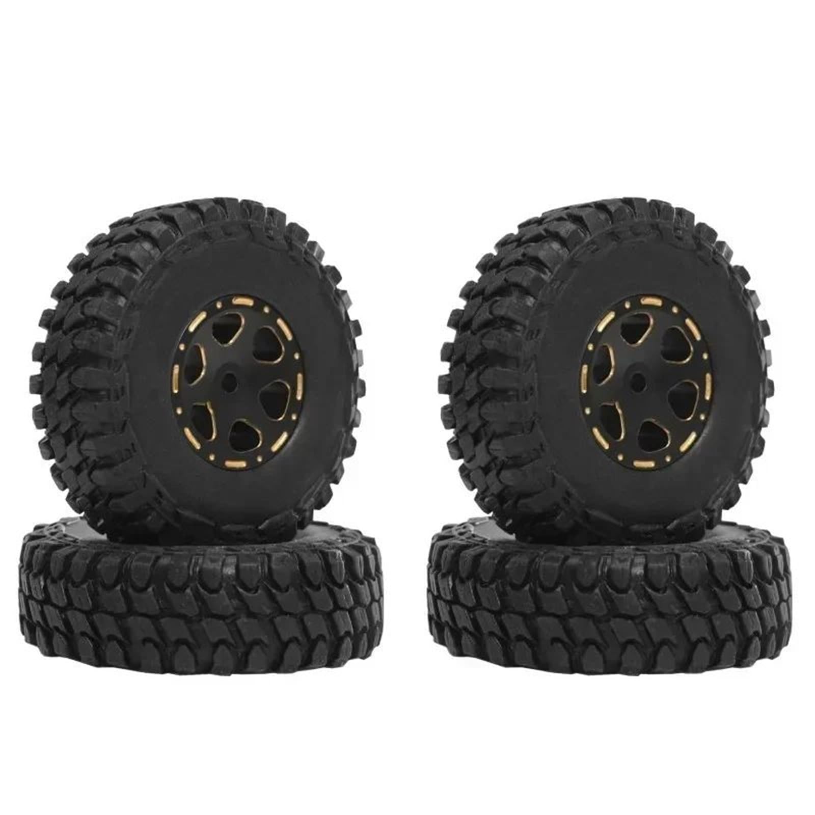 Pneumatici Ruote Beadlock Ottone 4Pezzi per Traxxas per TRX4M 1/18 1/24 rc