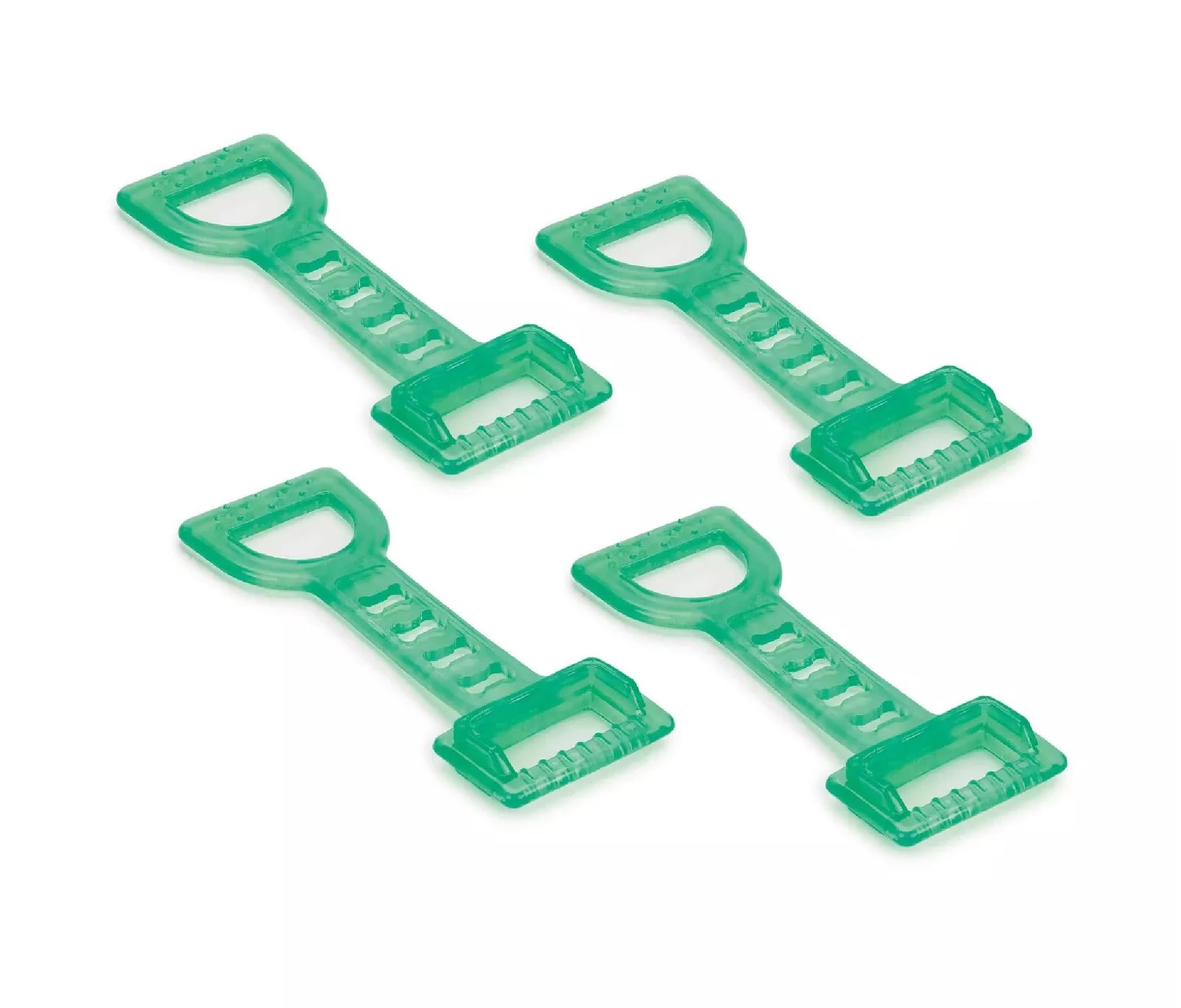 11.5 inch Green Larger Dog Rubber Tug Toy Satisfies Natural Tugging Urges (4 Toys)