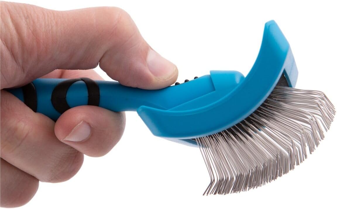 GROOM PROFESSIONAL Amplifier Firm Slicker Dog Brush - Perfect Brush to Amplify Dog Coat Volume & Remove Knots & Tangles - Dual Purpose - Medium 3 61VgUTEFauL. AC SL1200