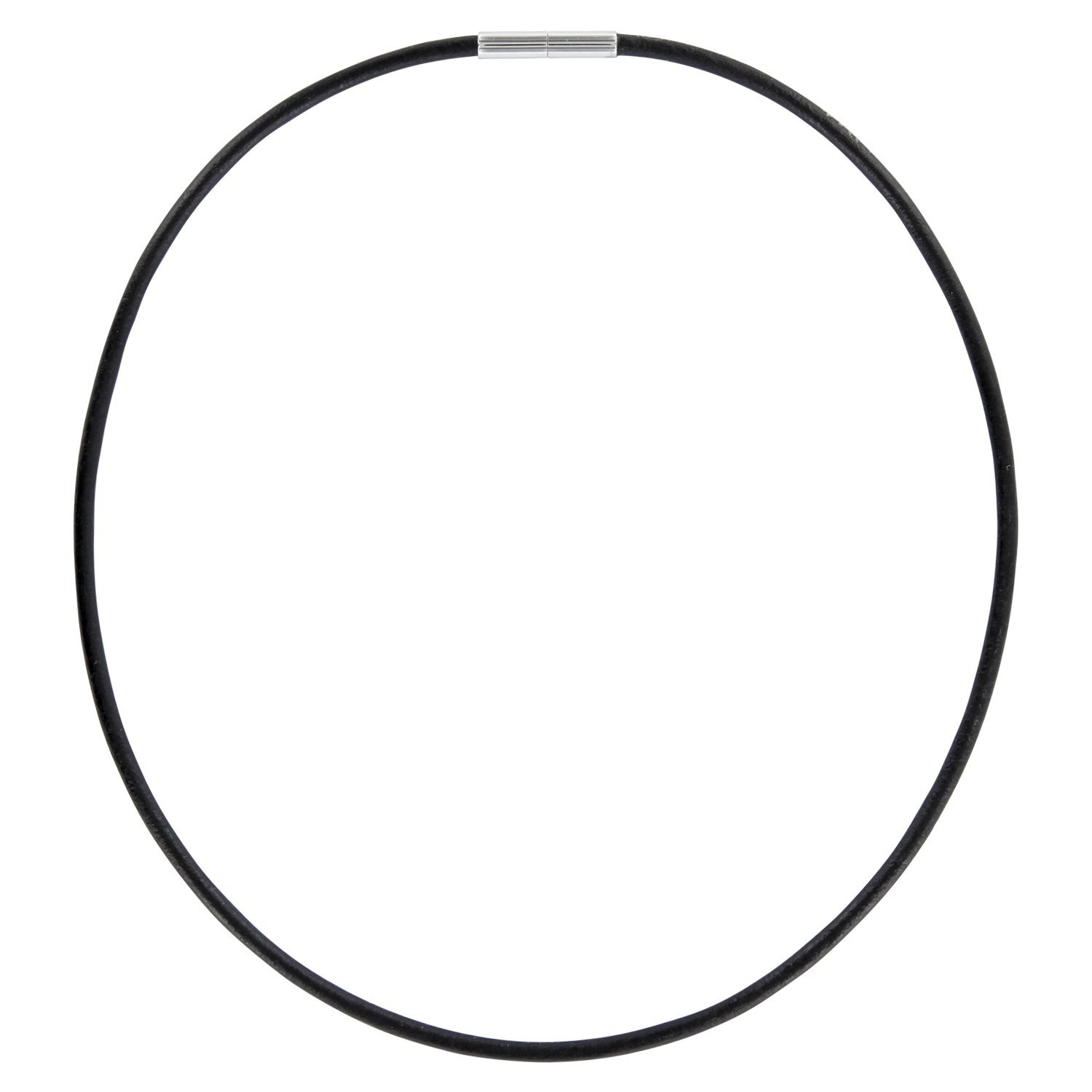 Auroris Chaîne en cuir véritable Noir Épaisseur 3 mm avec fermoir en acier inoxydable