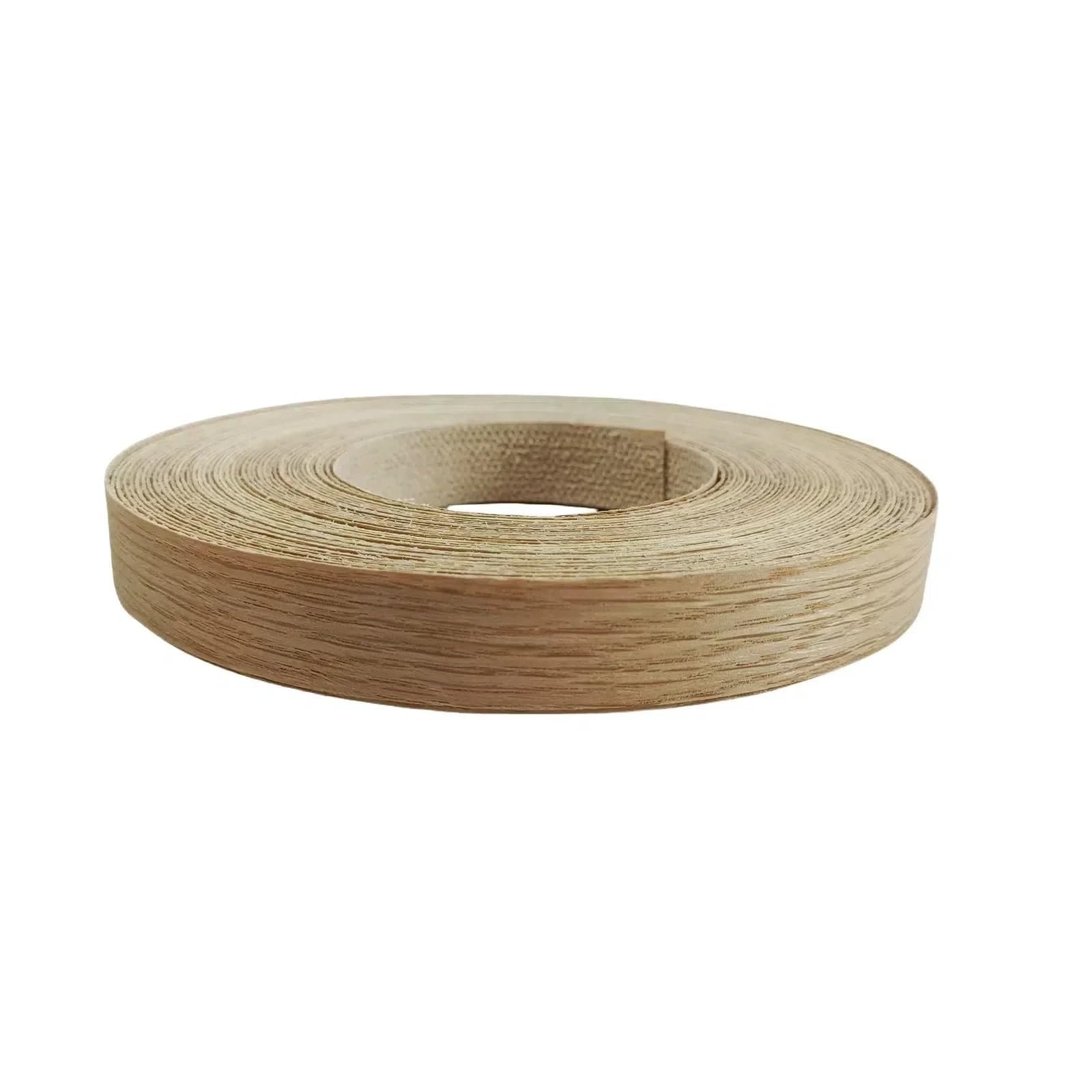 Wood Veneer Edging Tape Pine Maple Oak Walnut Birch Wood Edge Banding Roll 3/4 Inch, Pre-glued Iron On Veneer Edging Trim with Hot Melt Adhesive(White Oak,1.9 cmx 8m)