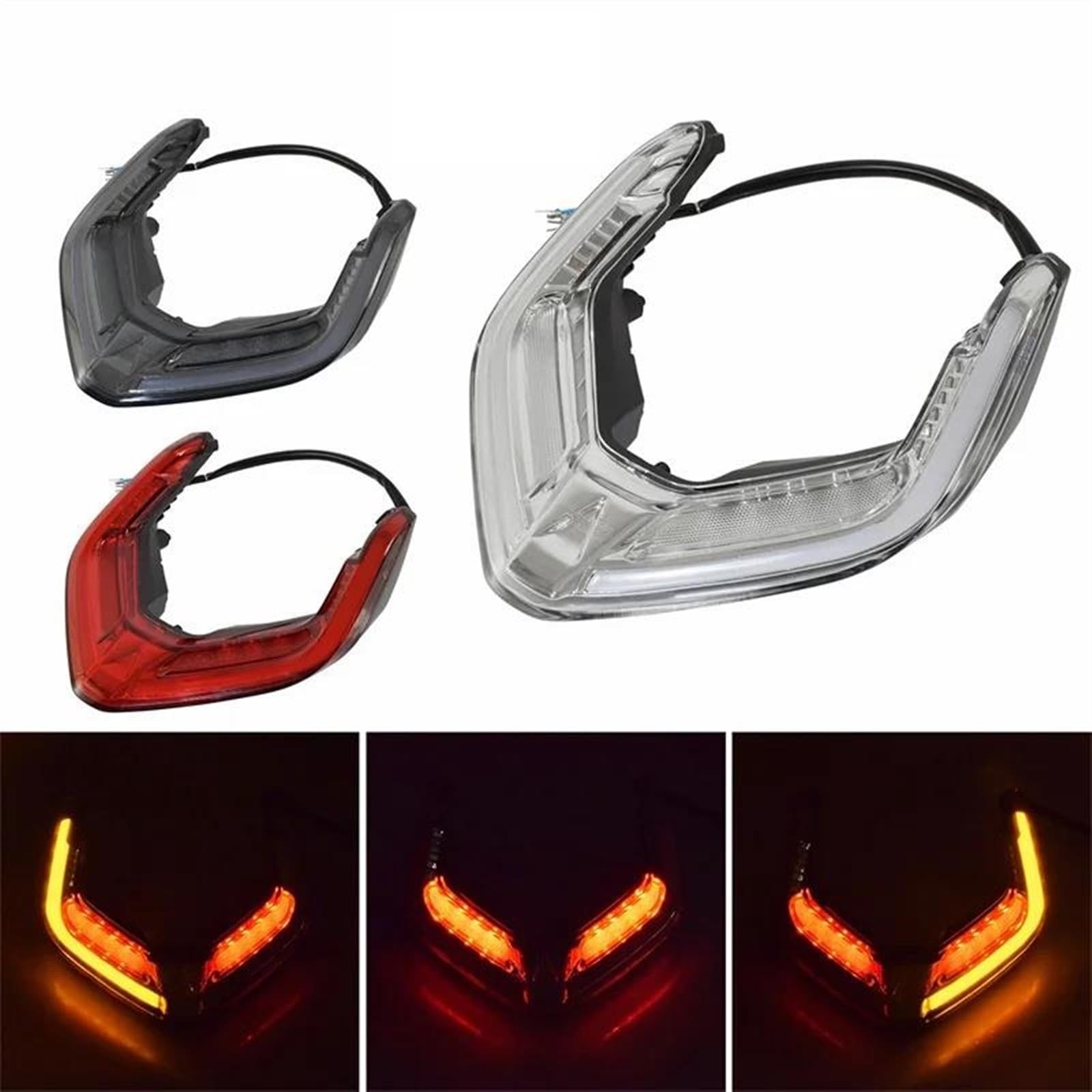 Feu Stop Feu Arrière De Moto, Clignotants De Freinage, Feu Stop Intégré pour Ducati Panigale/Streetfighter V4 V4S 2018-2022 Clignotants(Rouge)