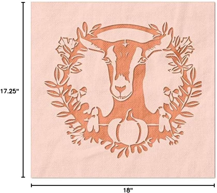 Stencil Stop Rustic Goat Stencil - Reusable for DIY Projects, Painting, Drawing, Crafts - 14 Mil Mylar Plastic (18 x 17.25 inches)