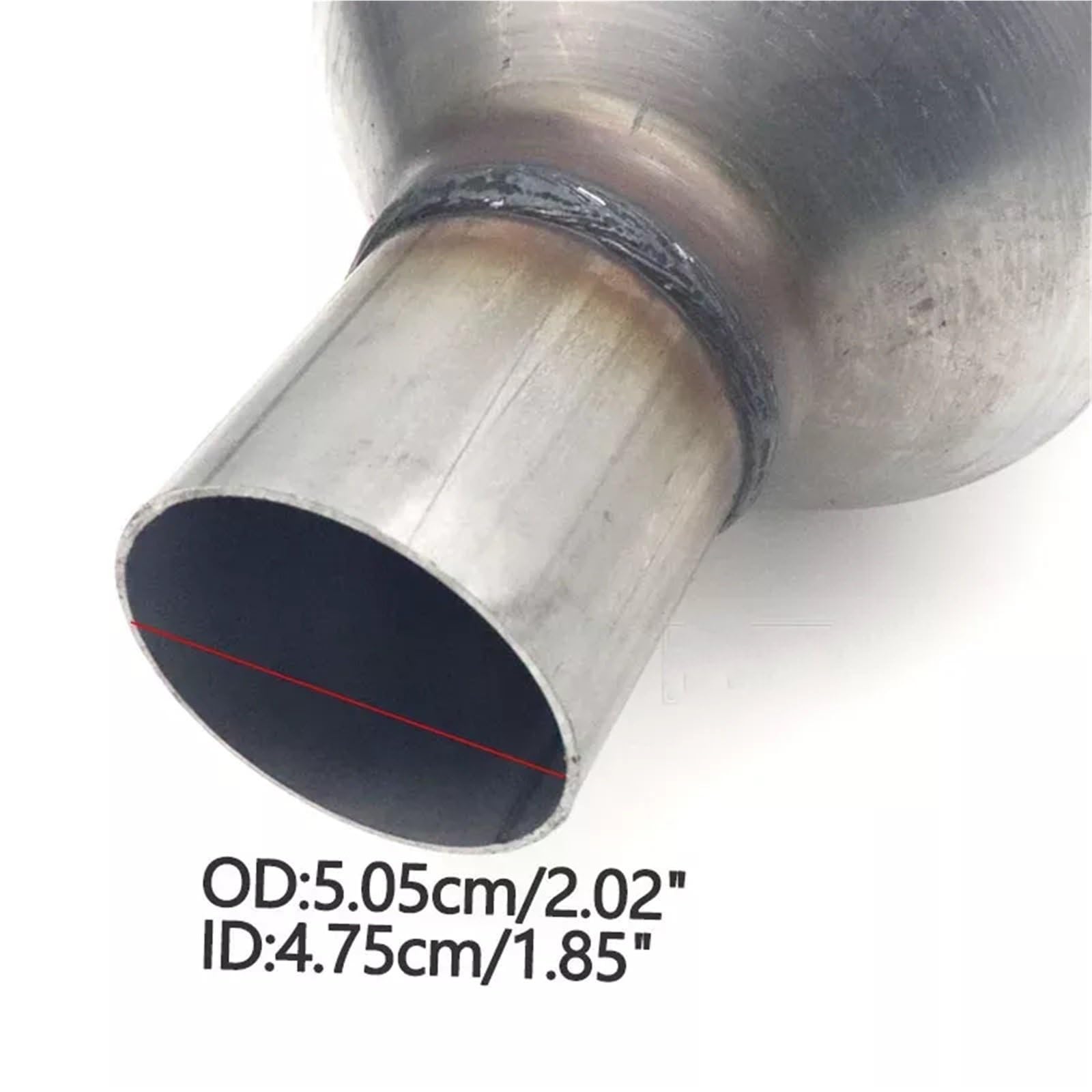 catalizzatore auto ID: 5,05 cm L: 29,62 cm Adatto per catalizzatore universale a tre vie EURO 1 con catalizzatore ceramico per marmitta di scarico
