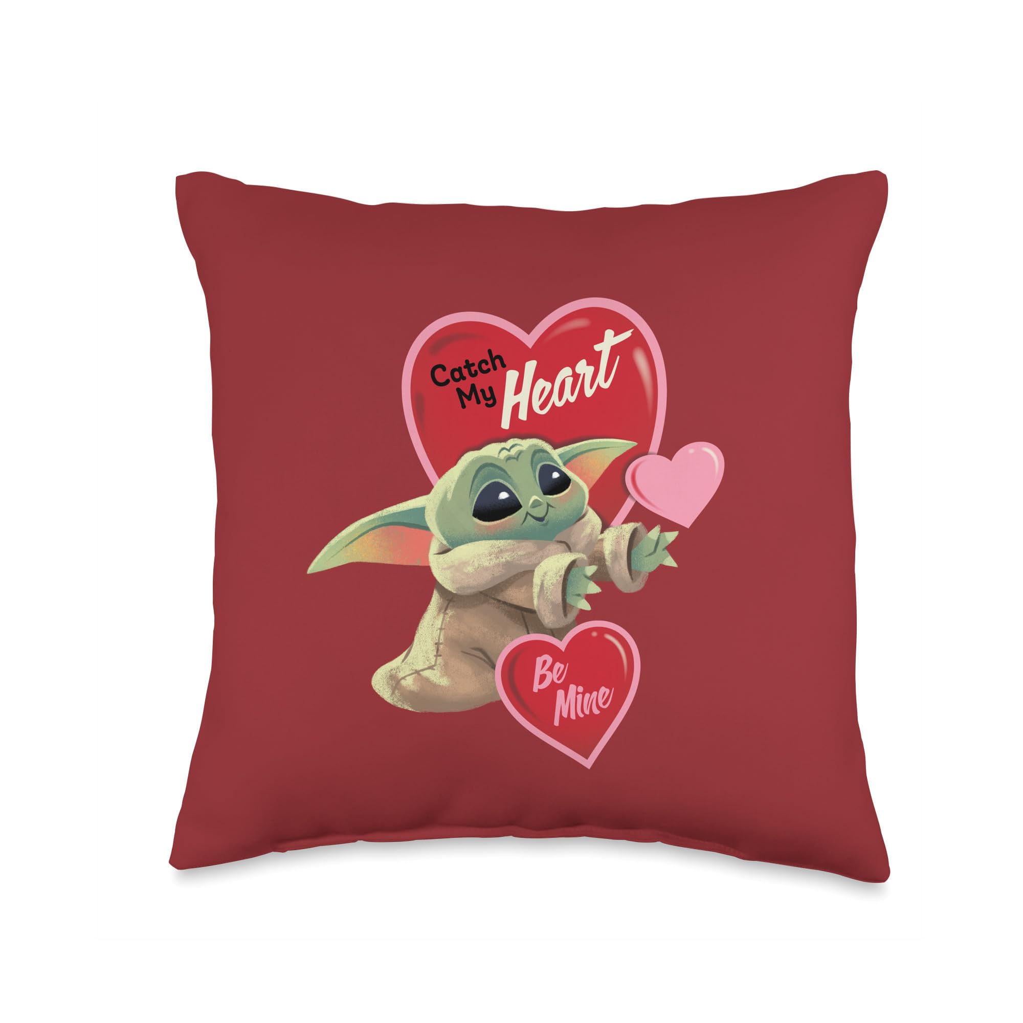 Coussin Grogu Star Wars Be Mine oreiller decoratif Mandalorian 16x16