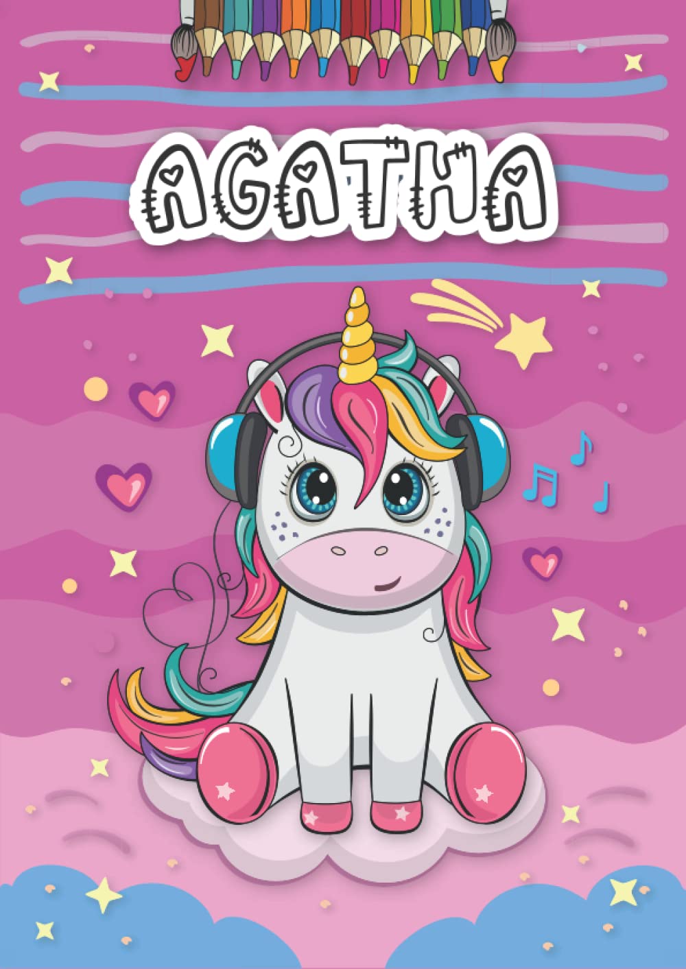Independently published Agatha: Personalized Coloring Book for Agatha | Theme: Unicorn | Birthday gift for girl, daughter ... | Ages: 4-8 | 25 unicorn designs with name Agatha, Large size A4 (ca. 8.5 x 11 inches)